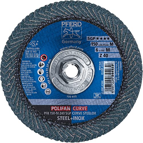PFERD 6'' X 5/8-11 POLIFAN Curve Flap DISC (67220) (10/Each)
