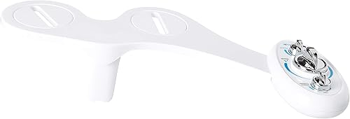 Brondell Bidé de mano izquierda Bidé SouthSpa Dual Temperatura y Boquilla Dual - Panel de control en el lado izquierdo - Doble temperatura para