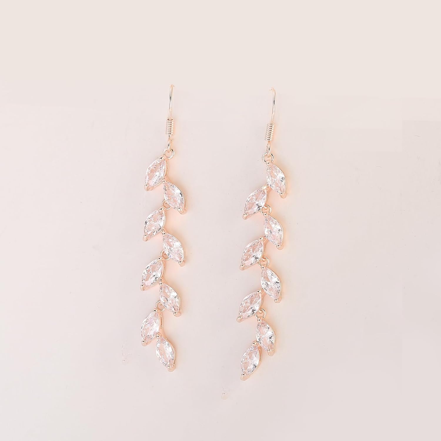 Cubic Zirconia Wedding Earrings for Bridal Bridesmaid Rhinestone Dangle Earrings Crystal Drop Earrings for Women Prom Party Jewelry Gifts - Image 6