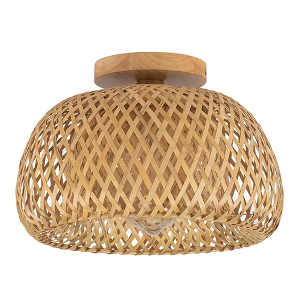 Suspension en rotin style ferme pour illuminer chaleureusement une entrée