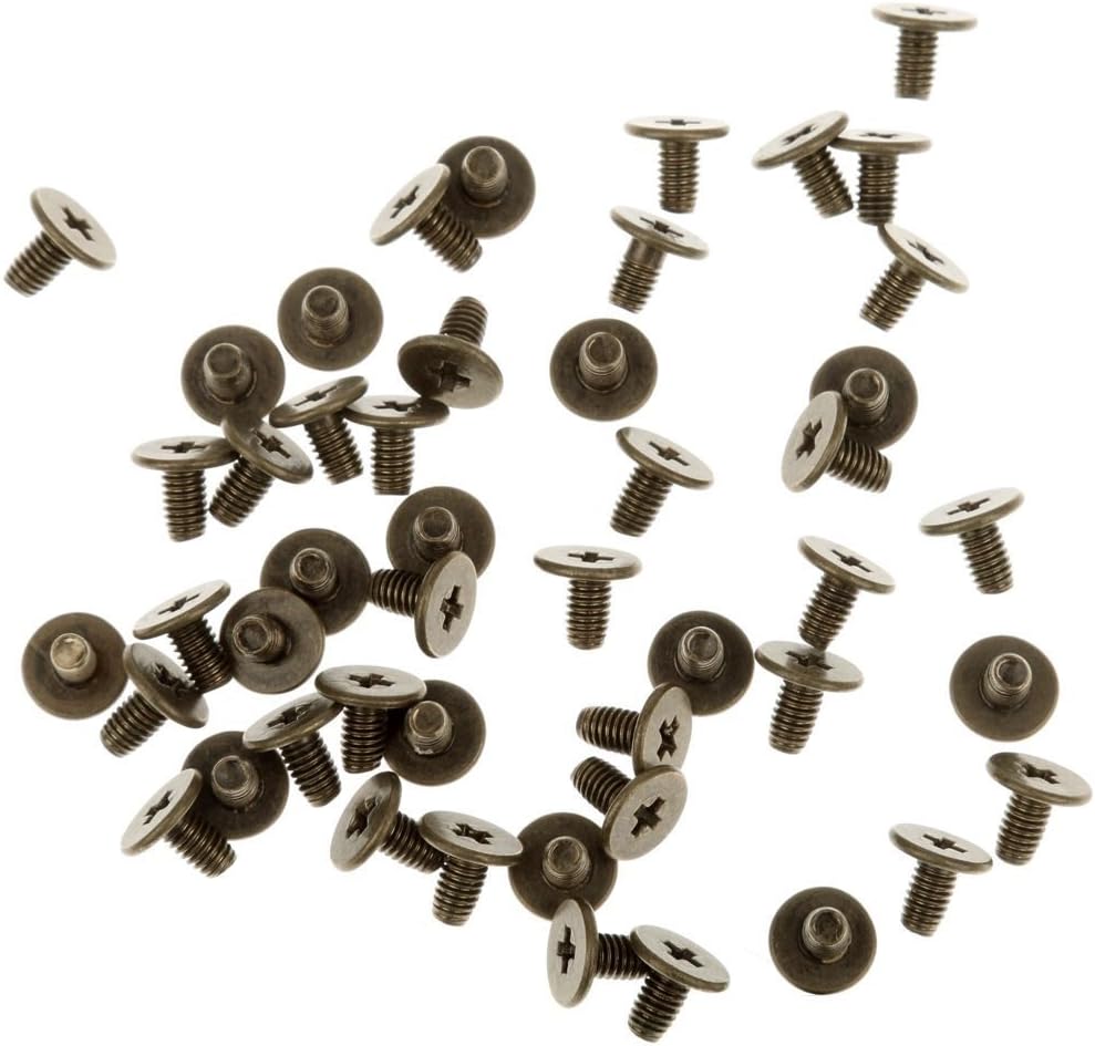 NYKKOLA 100Pcs/Set 9.5mm Silver Cone Spikes Screwback Studs DIY Craft Cool Rivets Punk - Bronze