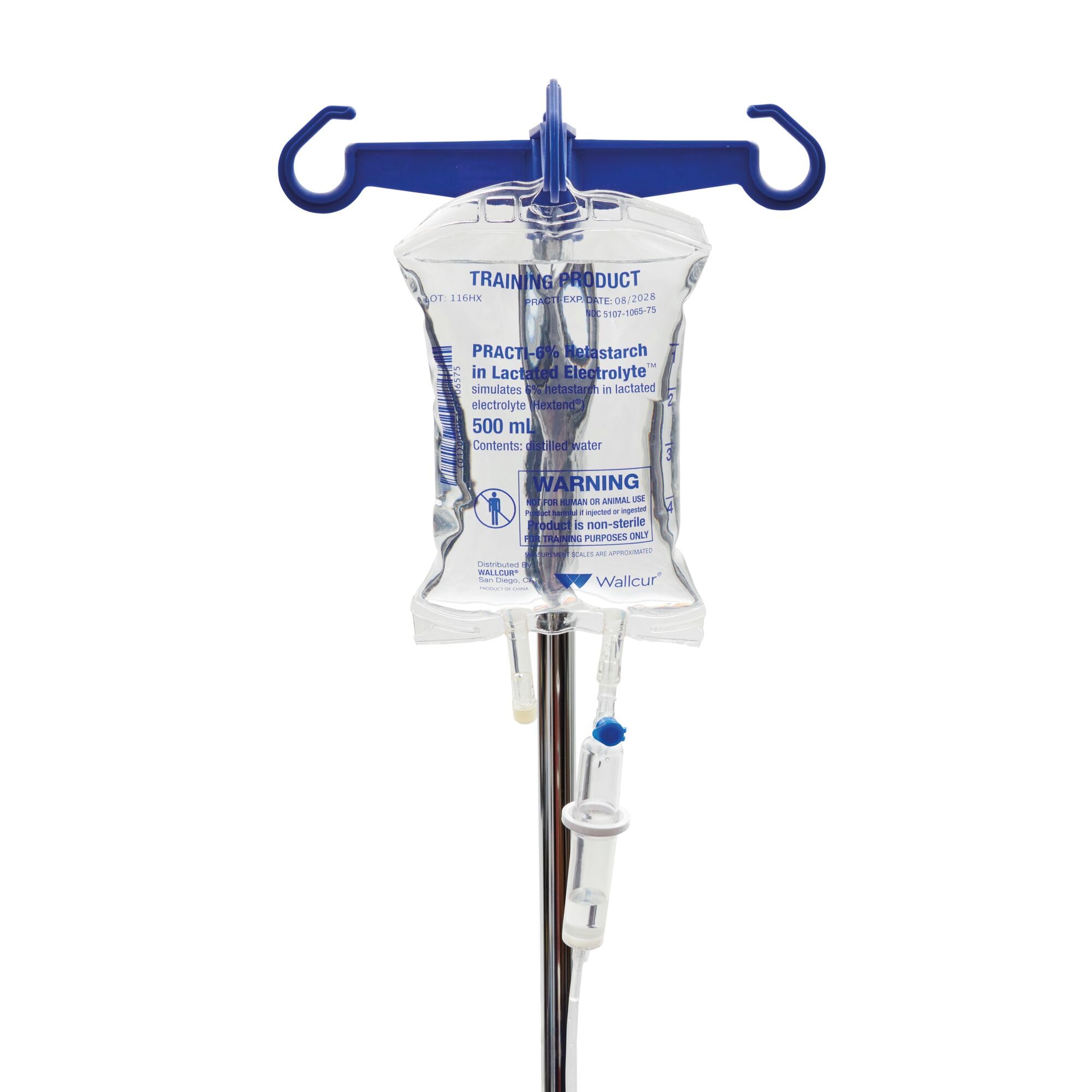 Practi-Hétastarch 6 pour cent en solution électrolytique lactée 500mL Poche IV 1 Poche – Produit simulé pour la formation médicale
