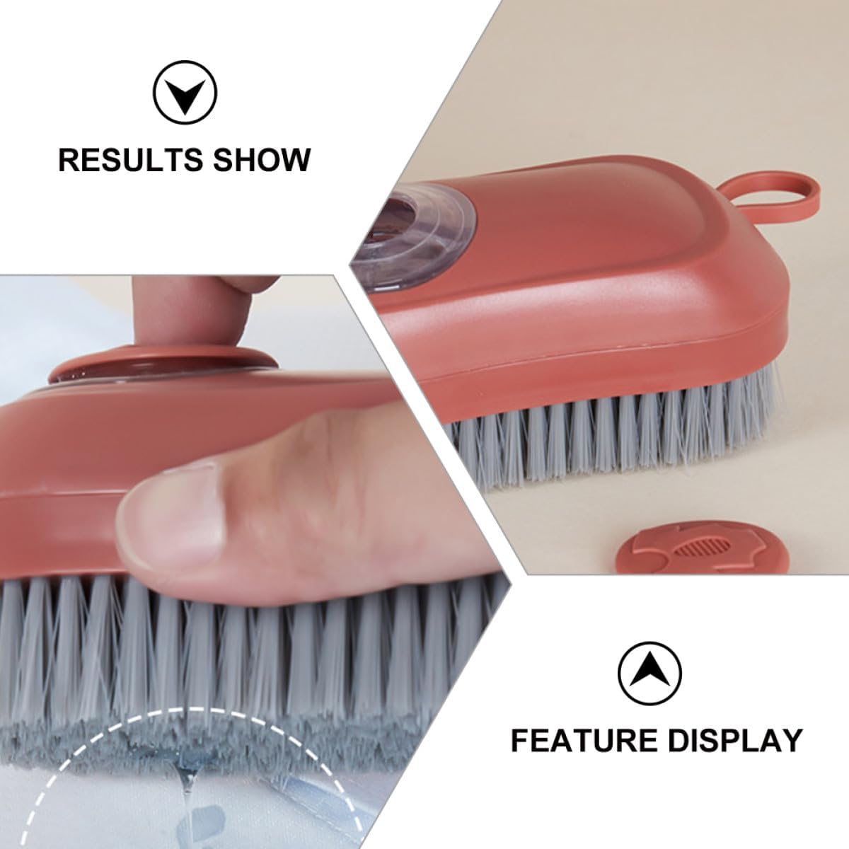 Multifunctional Liquid Adding Cleaning Brush for Shoes Home Use