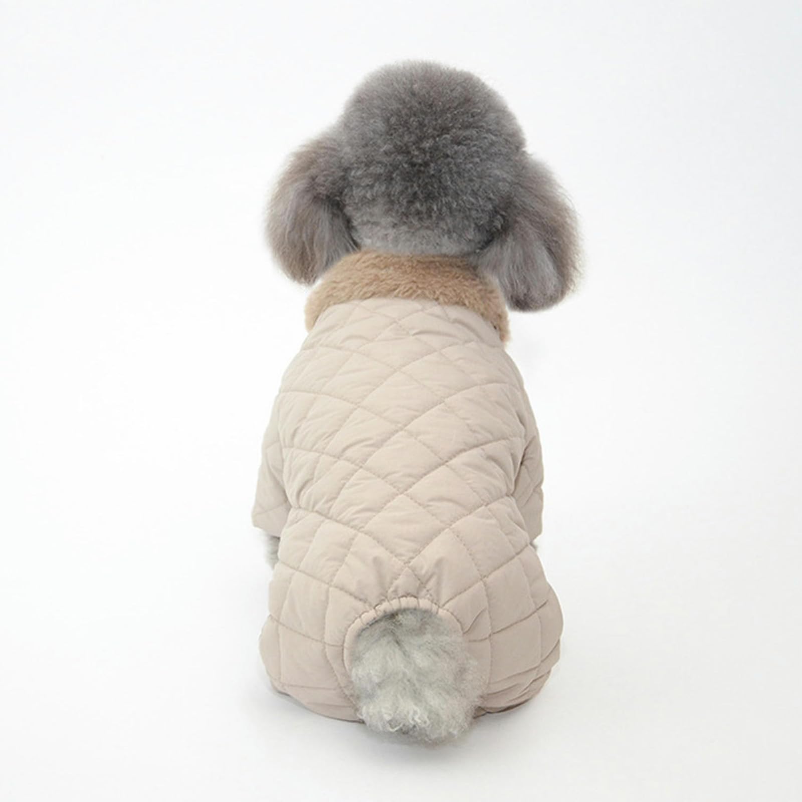 Abrigo cálido para Perros, Chaqueta de Invierno para Cachorros, Chaqueta de Nieve para Perros con Cuello Peludo de Cuatro Patas, Abrigos Gruesos a Prueba de Viento para Clima frío