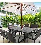 HAPPATIO 7 Piece Patio Dining Set,Outdoor Dining Set,Outdoor Patio Dining Set.Wicker Rattan Patio...
