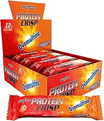 Integralmedica - Barra de Proteína Whey Protein Crisp Bar Ovomaltine - Snack Proteíco - Pré e Pós-Treino - 12 Unidades