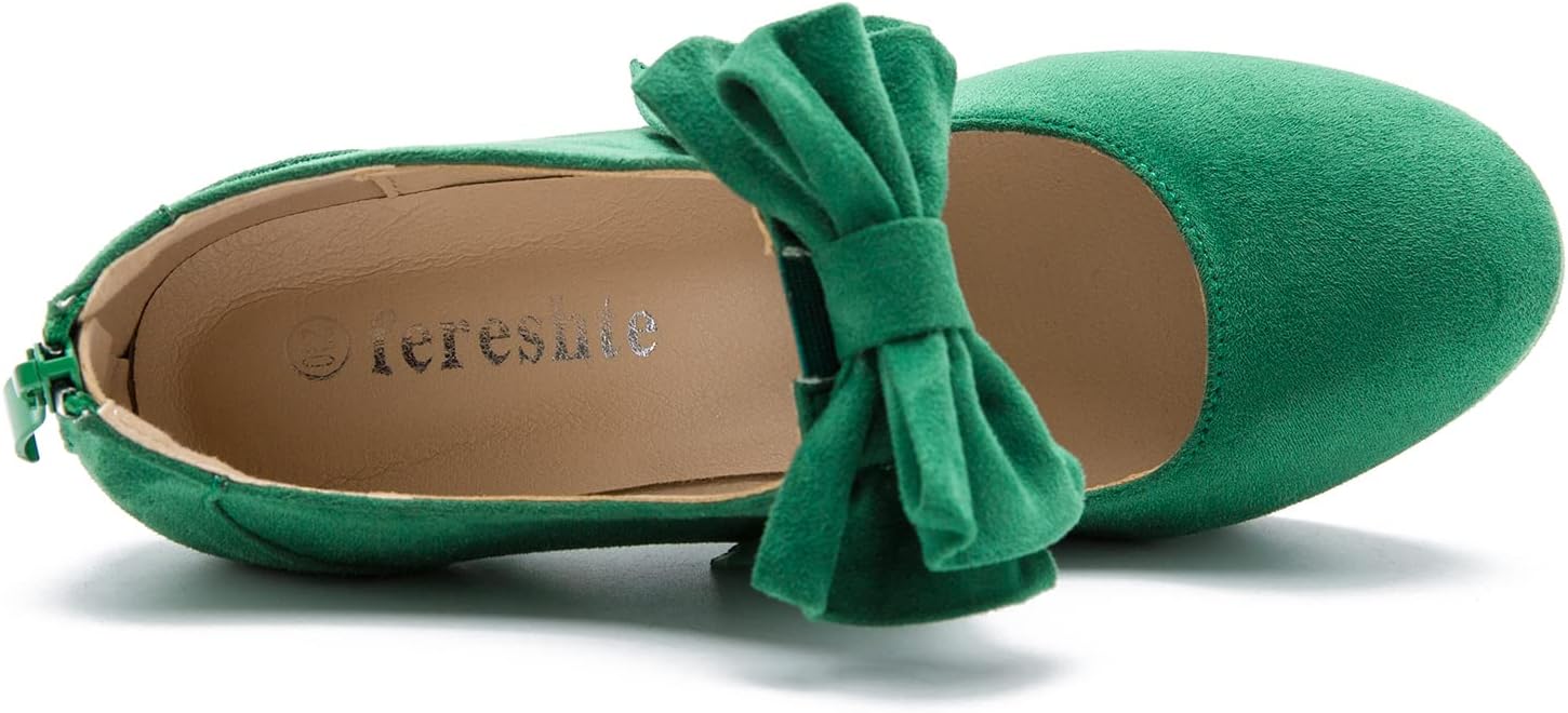 fereshte Women's Platform Mary Jane Pumps with Bow, High Heel, Closed Toe, Zip Closure - Image 4