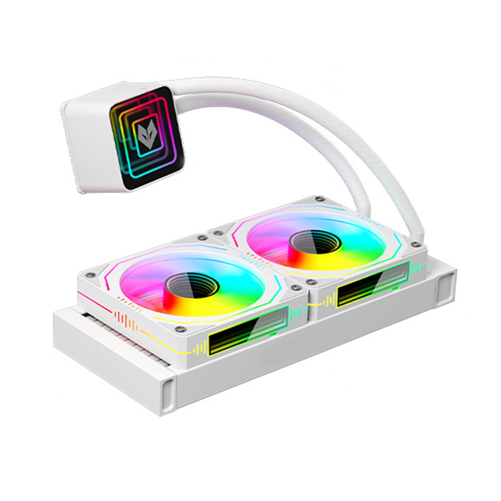 Enfriador de agua para escritorio ARGB 5V3pin doble ventilador ajustable de 4 pines CPU ventilador de refrigeración por agua para múltiples plataformas eficiente