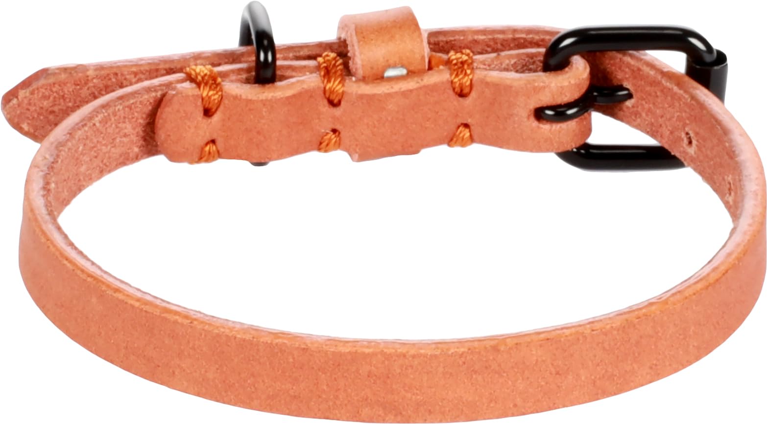 Flamingo Dog Collar Leano Cognac XS 21-26cm 10mm, Brown