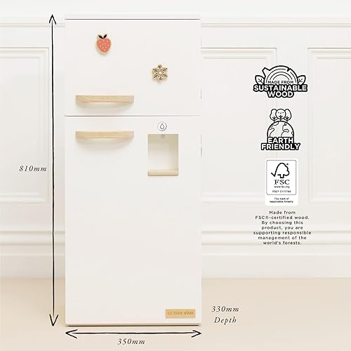 Miniatura 5 de Le Toy Van – Wooden Stand Alone Fridge Freezer Set | Grand Free Standing Refrigerator & Freezer with Accessories Pretend Play Set – Suitable for 36+