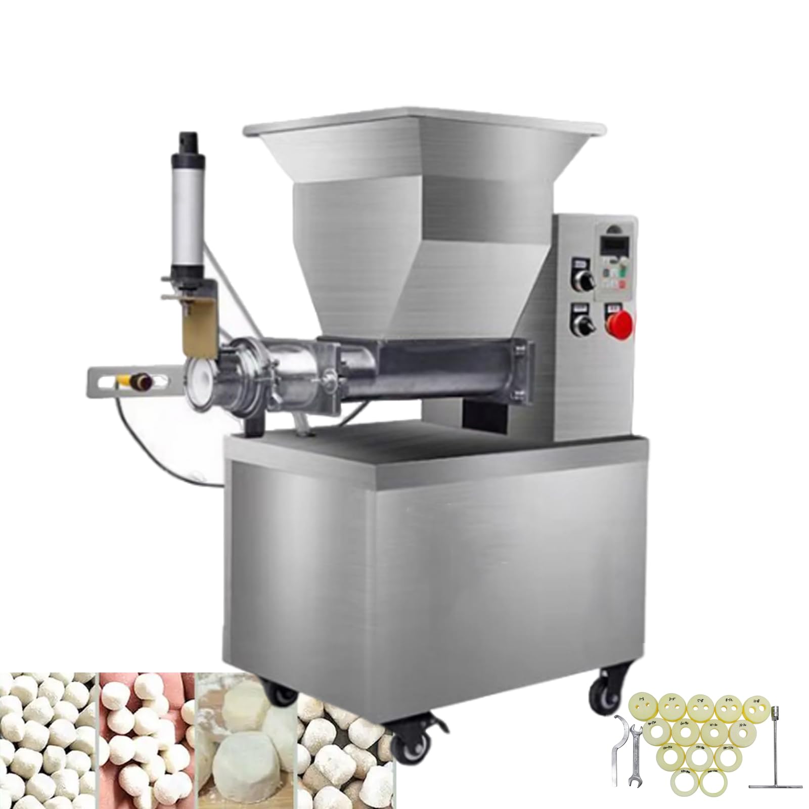 INTSUPERMAI Dough Divider Rounder Cutting Machine Electric Dough Ball Maker 0.03oz-17.6oz Hydraulic Dough Cutter Bakery Machine 110V