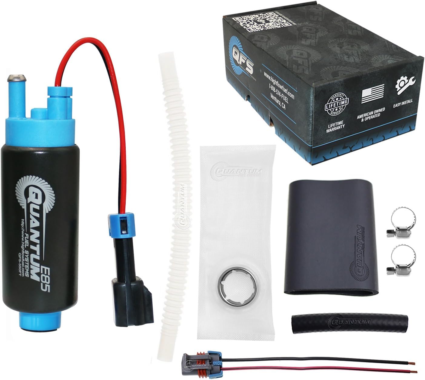 QFS 340LPH High-Performance Fuel Pump for 2000-2007 BMW 330Ci E46 3.0L, E85 Compatible