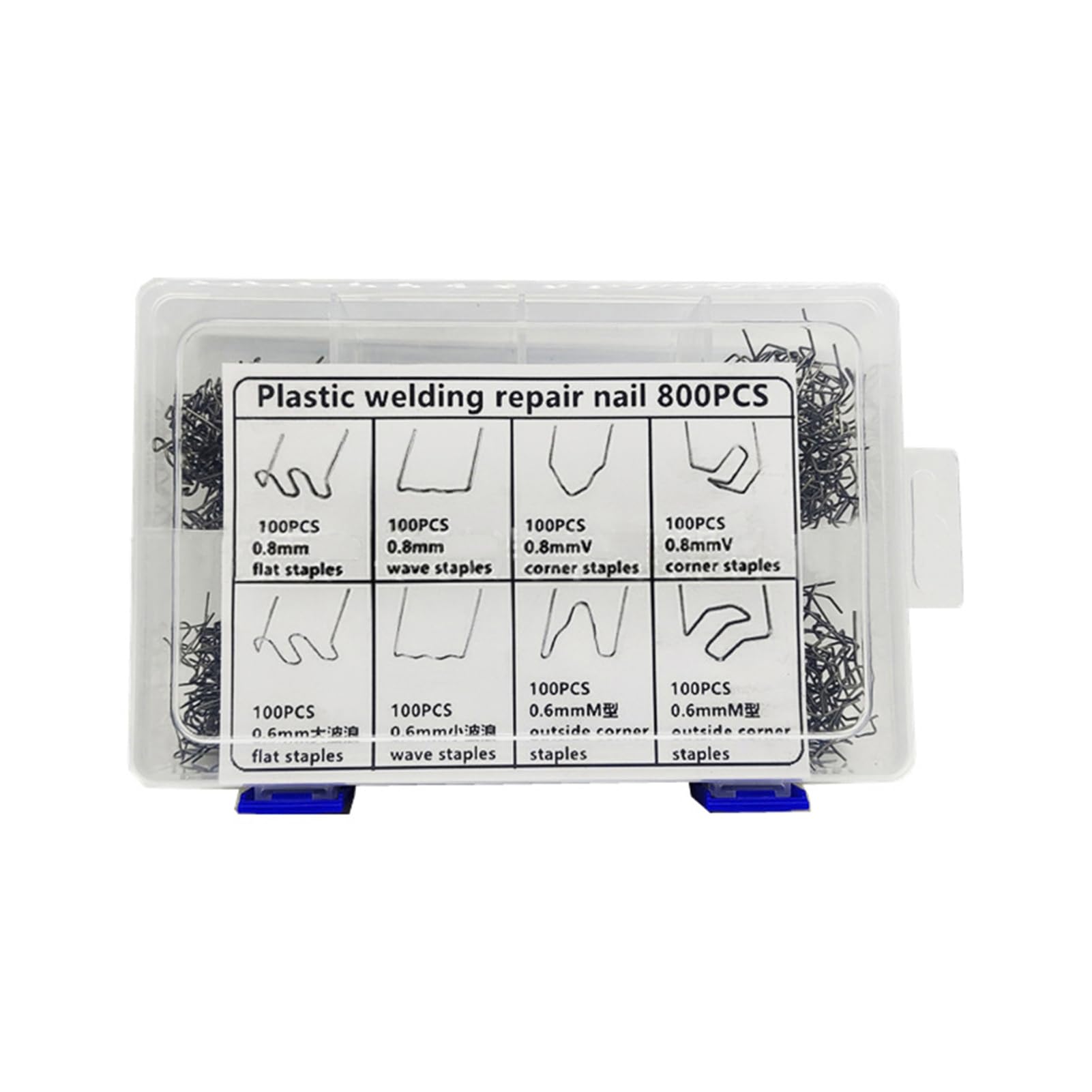 ZJchao Plastic Welder Staples Kit with 800/1600PCS Hot Stapler, Welding Repair Rods for Bumper Cars, Front/Back Baffle Dashboard Repair
