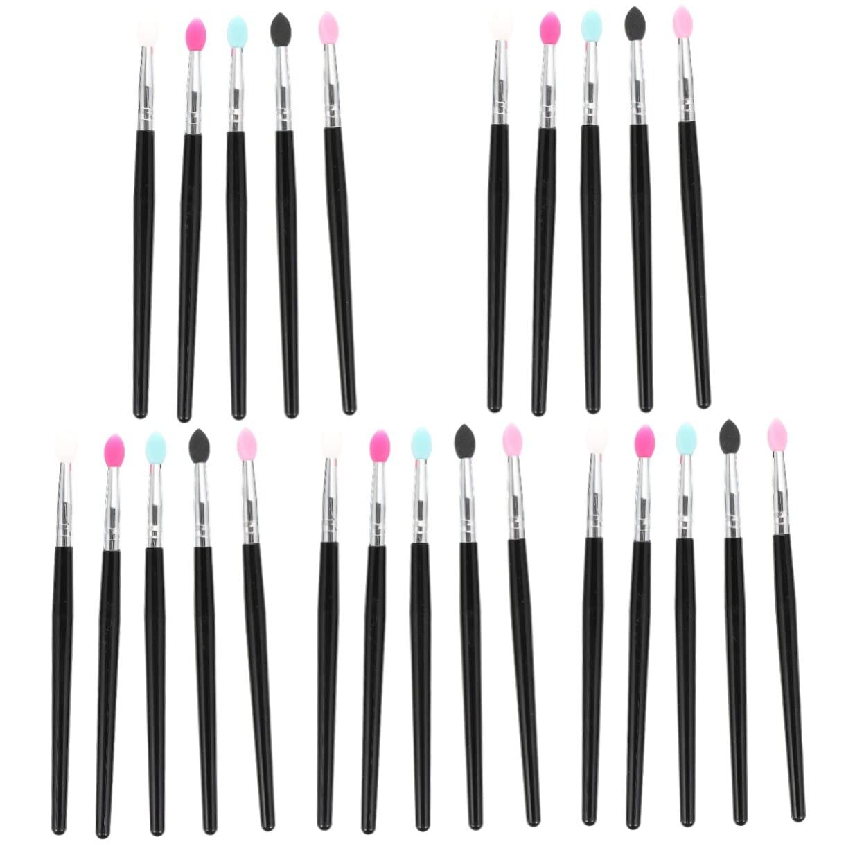 minkissy 25pezzi Pennello Ombretto Silicone Professionale Per Applicazione Sequins Facile Da Pulire e Maneggiare Per Make-up Occhi e Regali Donne
