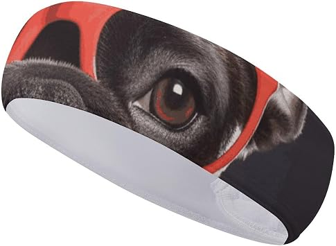 Headbands for Men Women Skincare Sweatband Cute Hairband Sweat Bands Trendy Non Slip French Bulldog Printed Headband