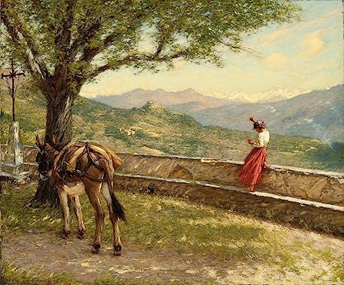 Peinture poster Henry Herbert La Thangue de qualité premium pour décoration bureau élégant