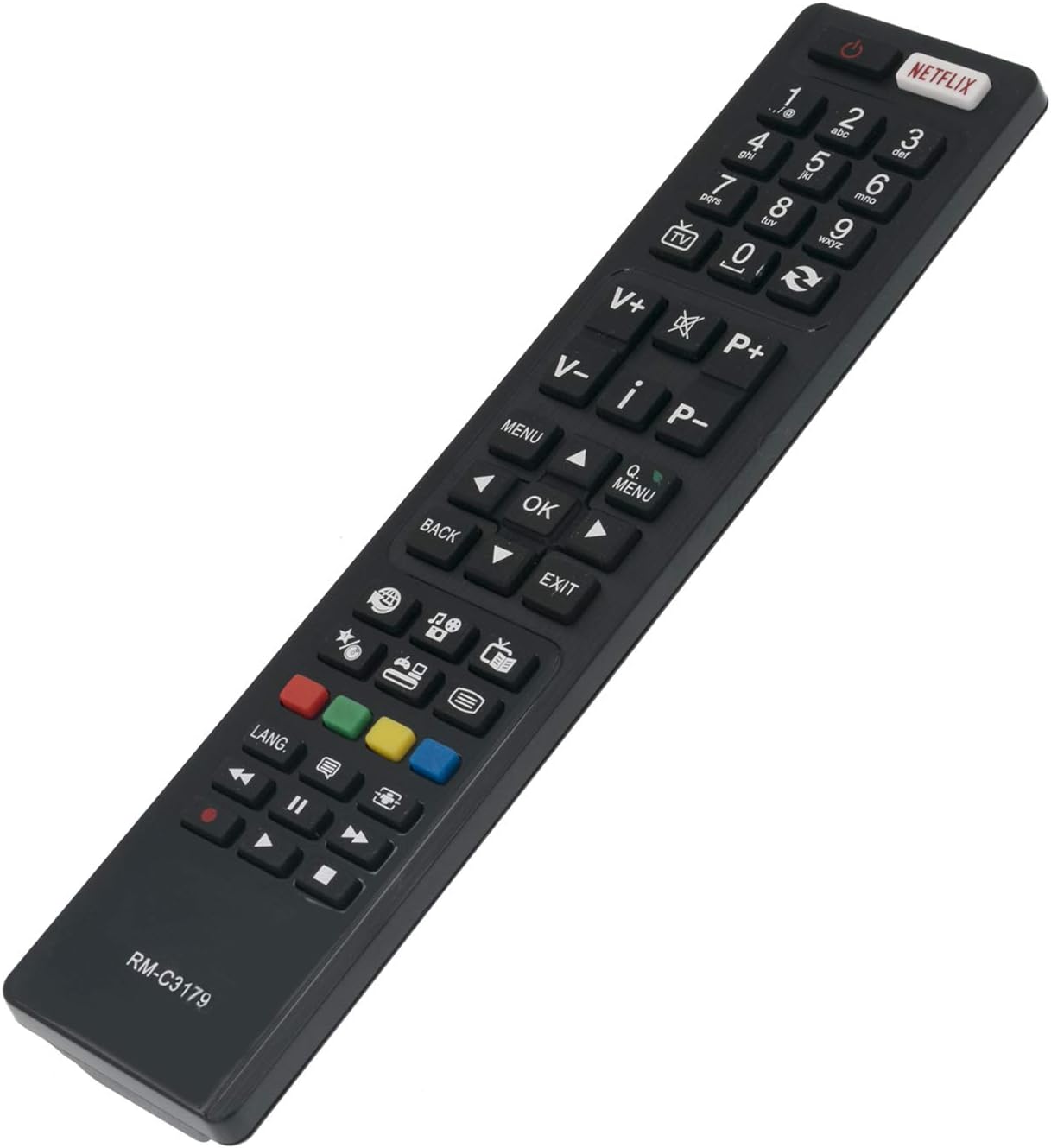 VINABTY RM-C3179 Replacement Remote Control Fit for JVC LED Smart HD TV LT-50C750 LT-40C755 LT-40C750, black - Image 3
