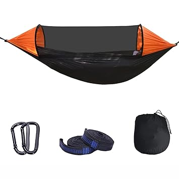 Layfuz Full-Automatic Quickly Open Stay Bar Hammock Detachable Outdoor Insect Prevention Prevent Rollover Nylon Hammock