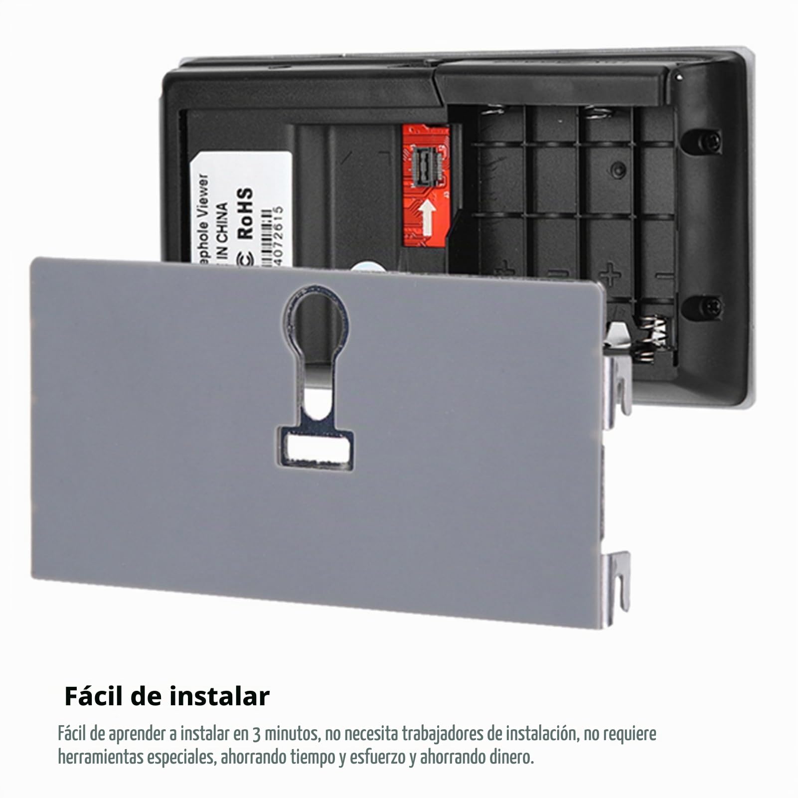 Mirilla Digital LCD de 3,5",Mirilla Digital de Puerta,Visual Cámara Electrónica Ojo de Gato,120 Grados,Sensor CMOS de 2 Megapíxeles,para Seguridad del Hogar