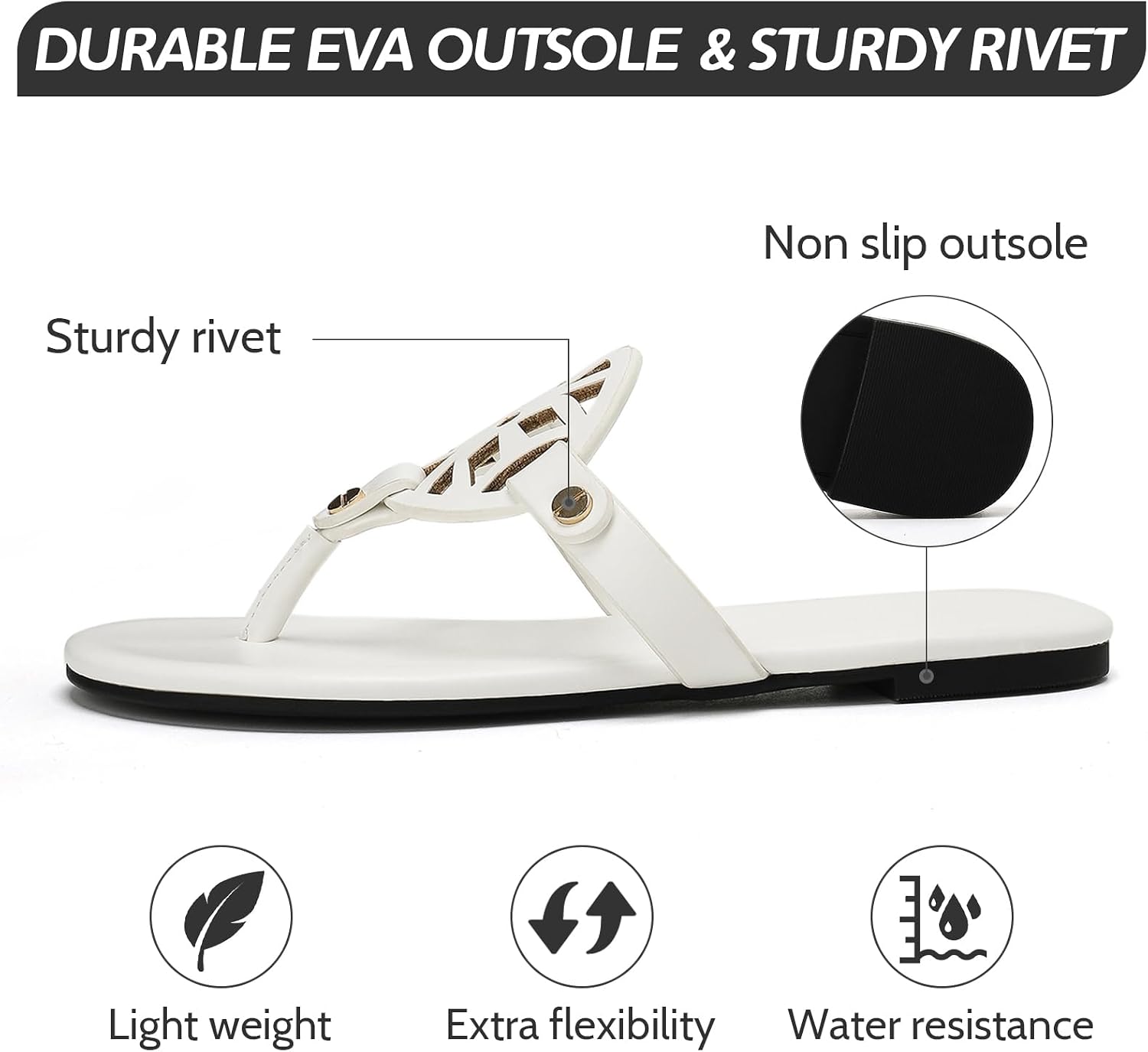 Stratuxx Kaze Women Dressy Beach FlipFlops Comfy Flat Summer Thong Sandals image 5