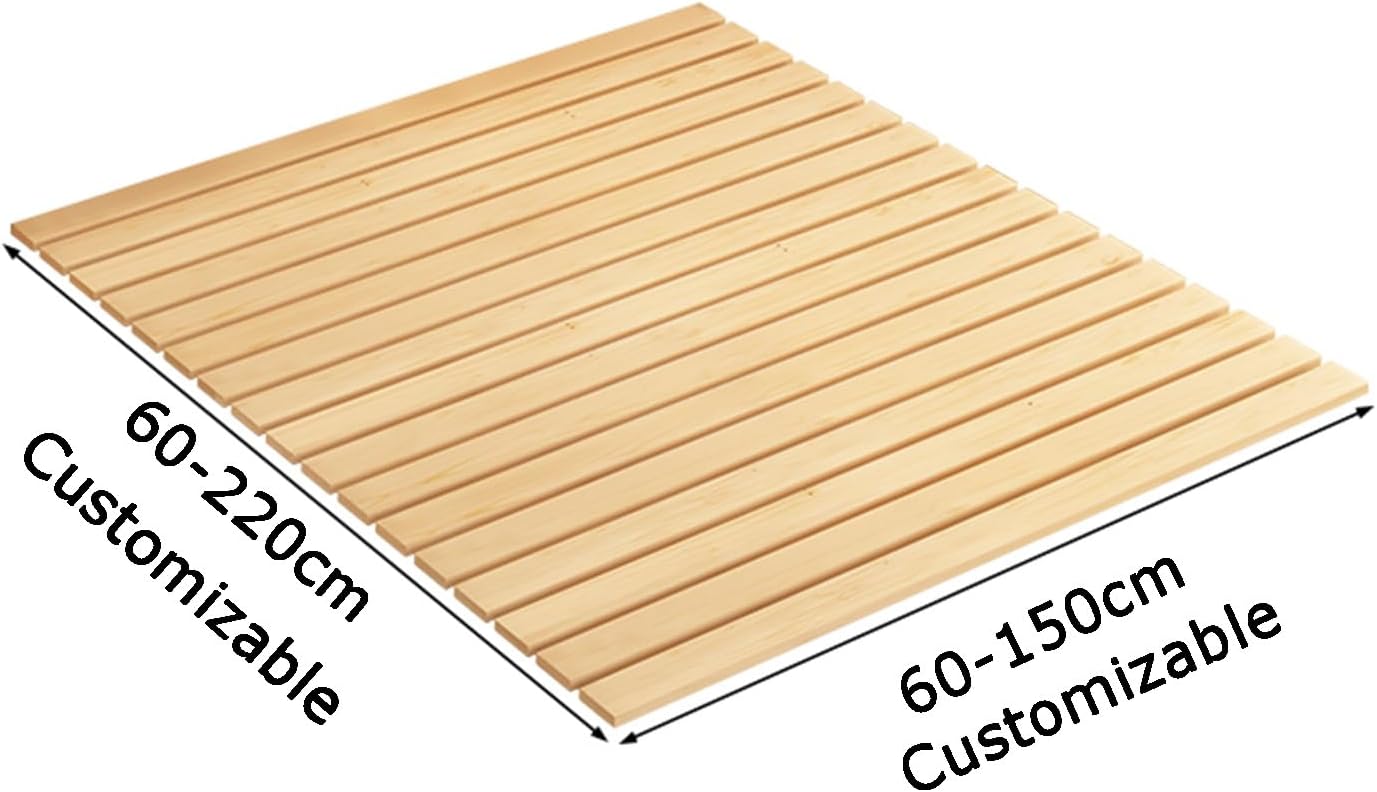 Folding Box Spring, Lumbar Hard Pad Harden Spine Guard Ranked Skeleton Wooden Folding Hard Bed Support Board for Bedrooms, Dormitories(28X75IN)