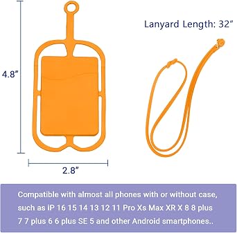 EDWERD Hands-Free Phone Lanyard for Seniors & Parkinsons, Adjustable Neck Strap to Secure Cellphone