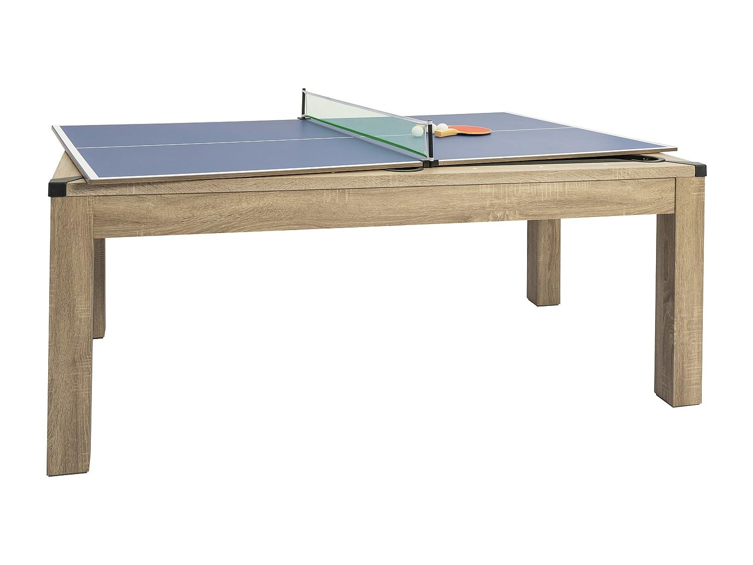 Vente-unique - Table Transformable Billard & Ping-Pong - Coloris Naturel Clair - L182 x l102 x H80 cm - Henk