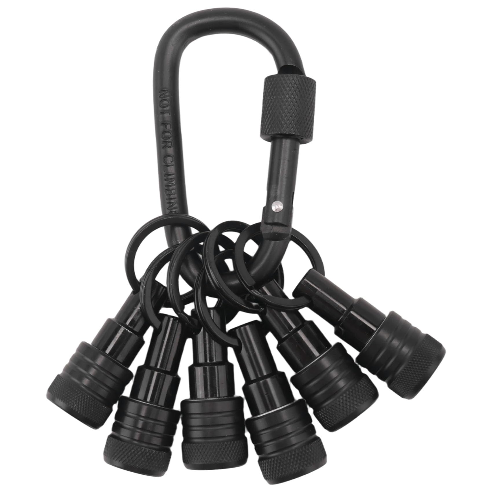 muqeu 6PCS Bit Holders Keychain, 1/4 Inch Hex Shank Bit Holders, Quick-Change Design for Nut Driver, Screwdriver & Drill Bits