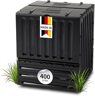 GARANTIA ECO-King Komposter 400 Liter schwarz - Komposter Garten, Schnellkomposter, Abfall & Recycling, Biomüll, Komposteimer, Garten Zubehör, Kompost, Schnellkomposter Garten, Compost Bin, Garten