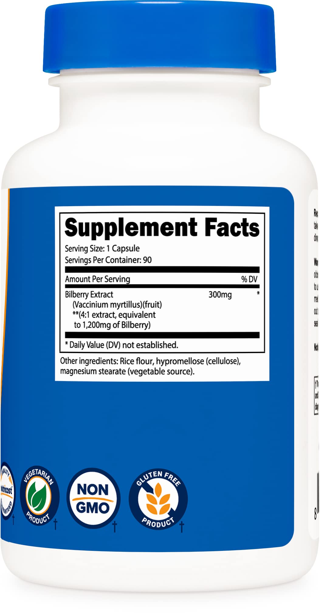 Nutricost Bilberry Extract 90 Capsules for 90 Servings, Gluten Free — Amazon image 4