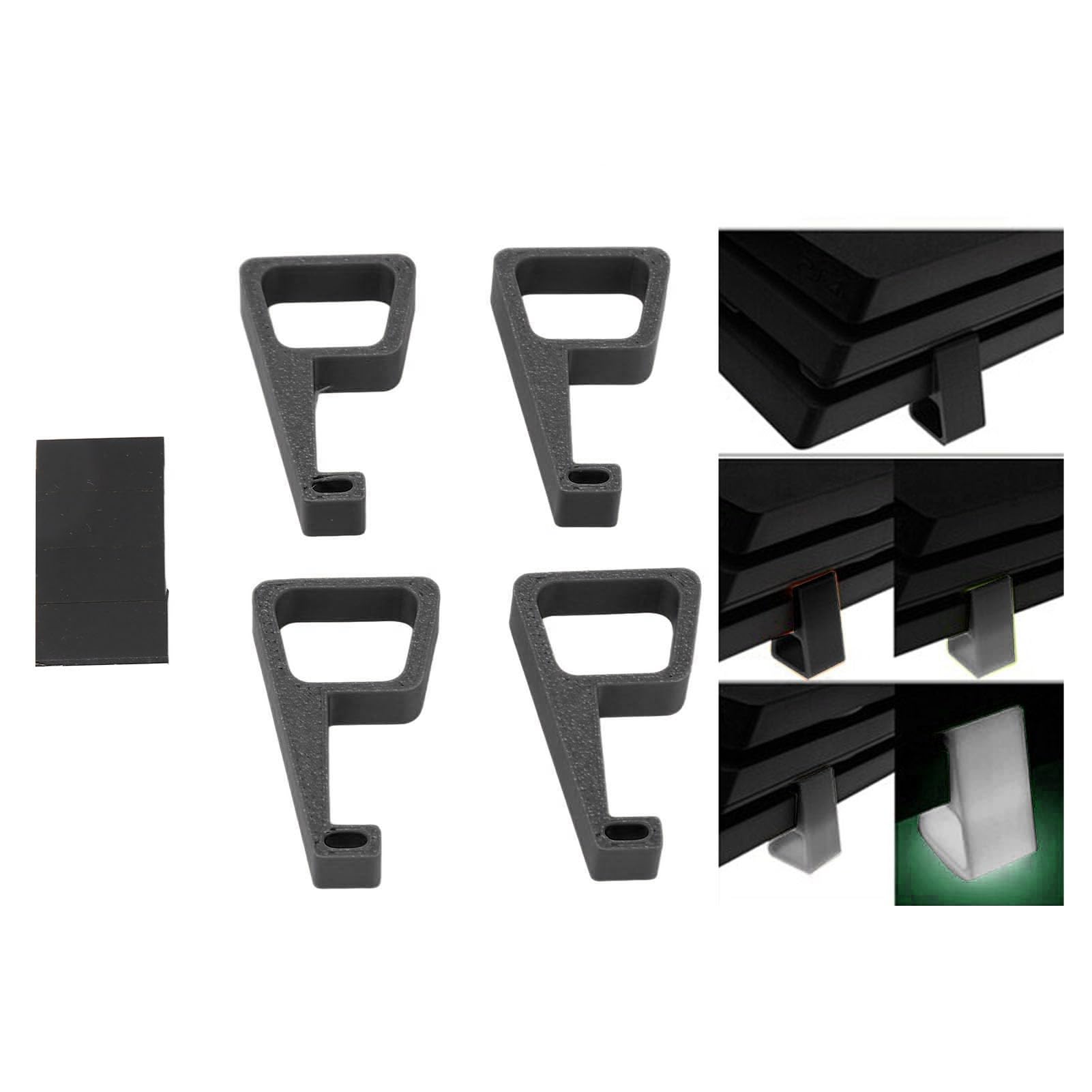 Soporte de Sxhlseller para Slim, 4 Soportes Horizontales con Almohadillas Antideslizantes y Elevación de Consola, Negro
