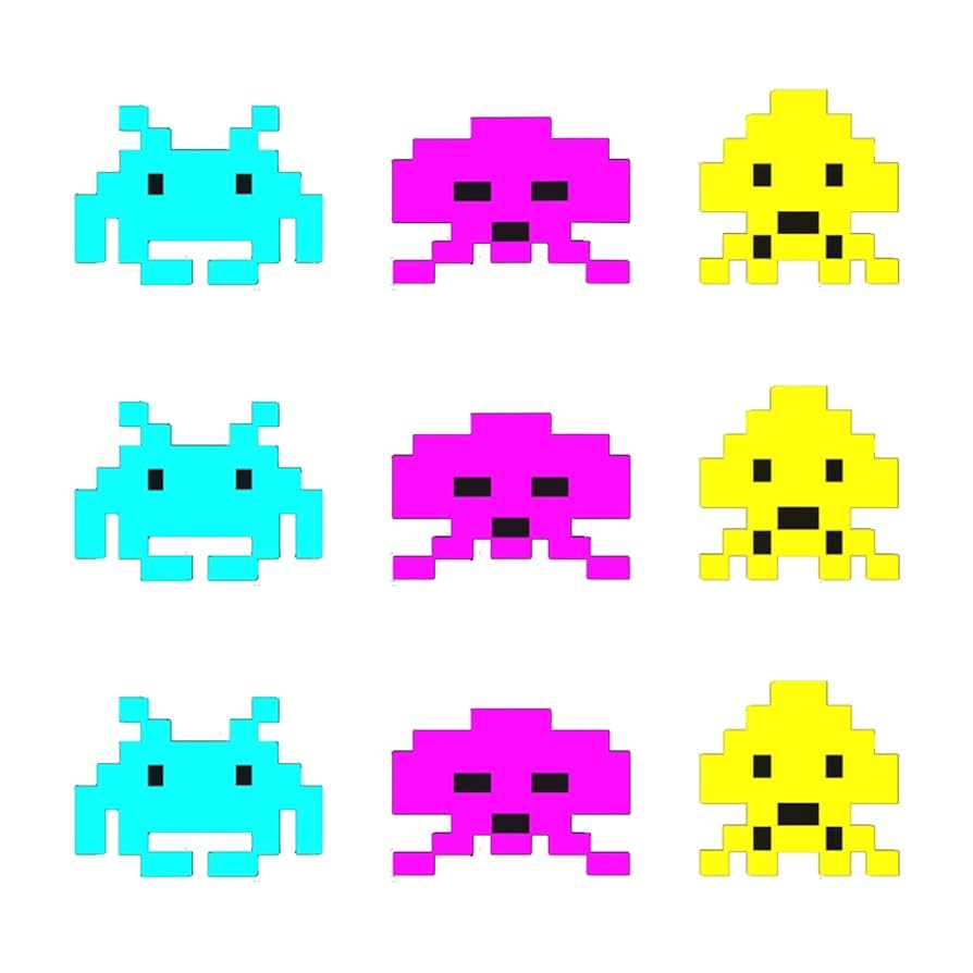 Amazon.co.jp: スペースインベーダー ステッカーセット アニメ