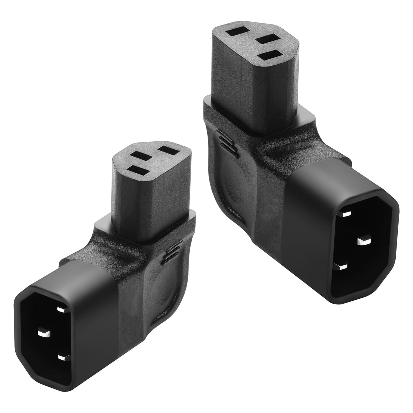 2 Cavi Angolati IEC C14 A C13 - 90 Gradi Destra, 250V 10A, Per Stampanti, Elettrodomestici