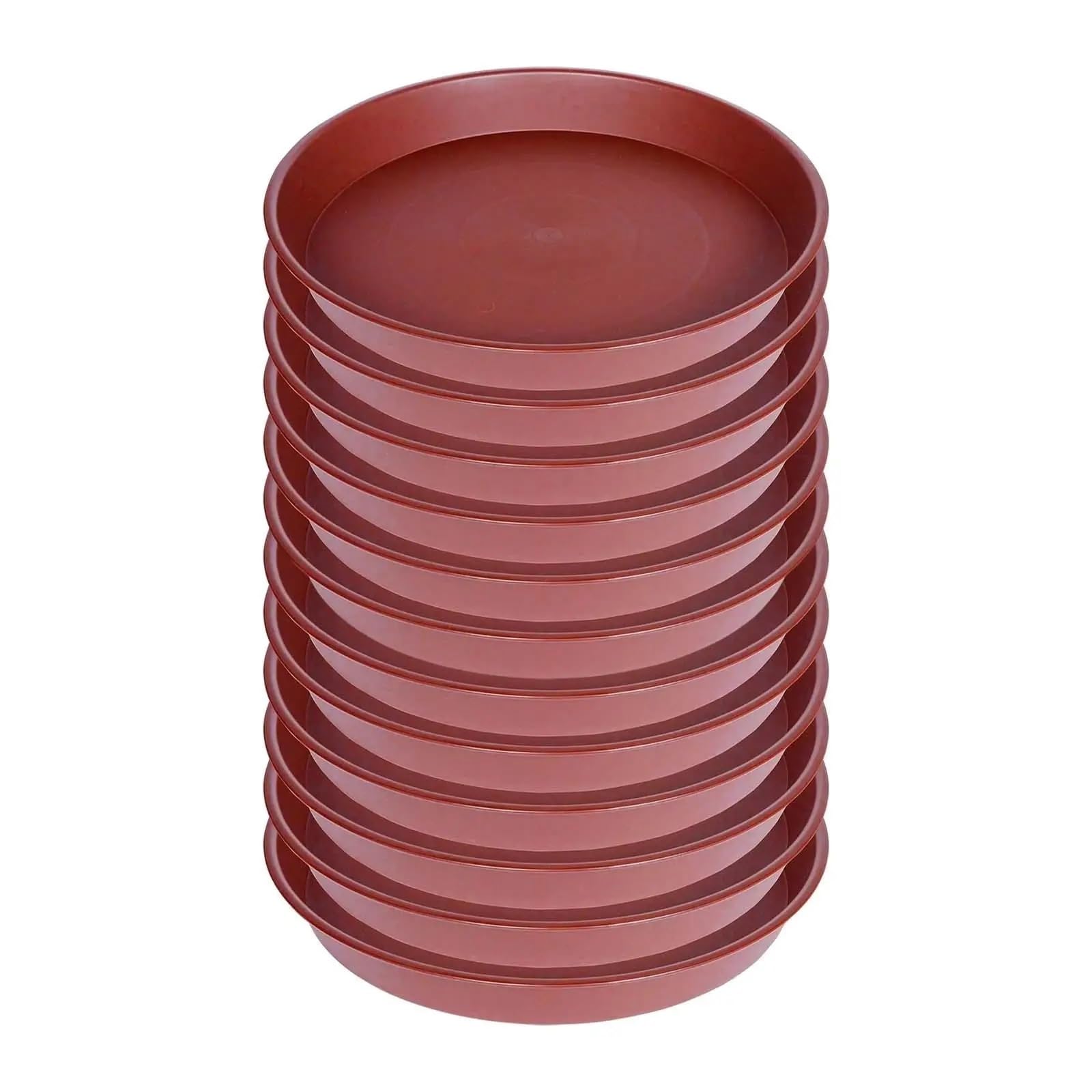 DSFIHJO Plant Tray 12x 11.81 Plant Saucers Flower Pot Household Round Tray For Pots(Red)