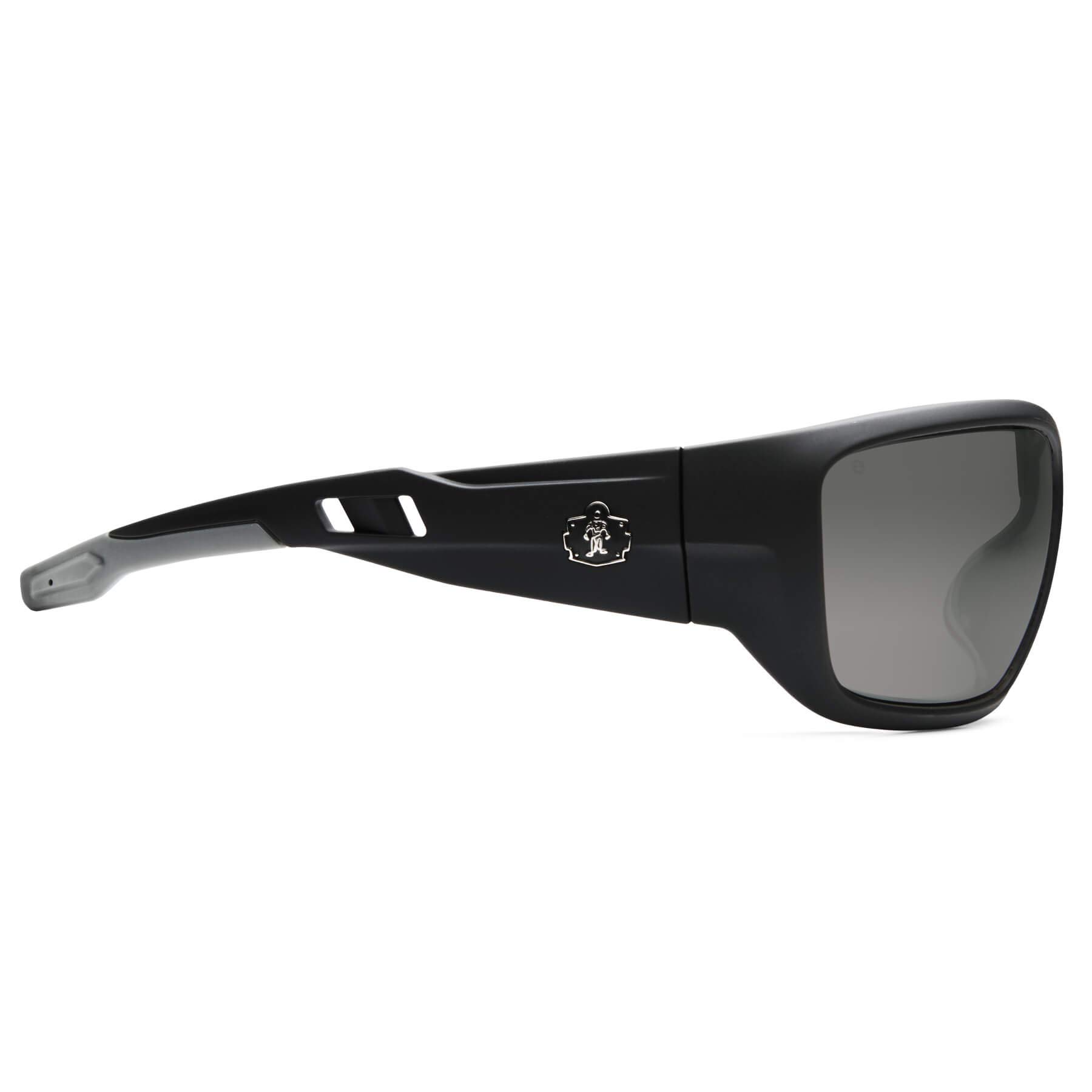 Ergodyne Skullerz Baldr - Gafas de seguridad con montura negra mate, lentes ahumadas