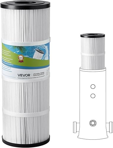 VEVOR Filtro de repuesto para Hayward C500, CX500-RE, PA50, Ultral-A11, PP-A11, Unicel C-7656, Filbur FC-1240, FC-0625, FC-0620, L x OD 20"x7",