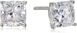 Amazon EssentialsSterling Silver Infinite Elements Cubic Zirconia Stud Earrings, (previously Amazon Collection)
