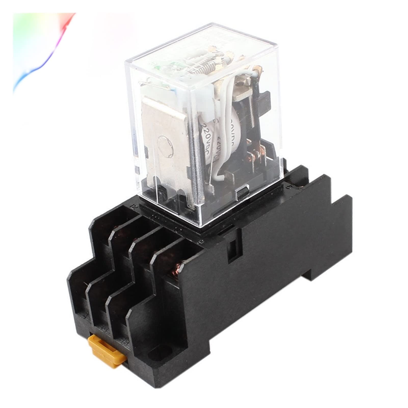 Relé de potencia con LED verde JCAKES DC 220V para control eficiente de circuitos