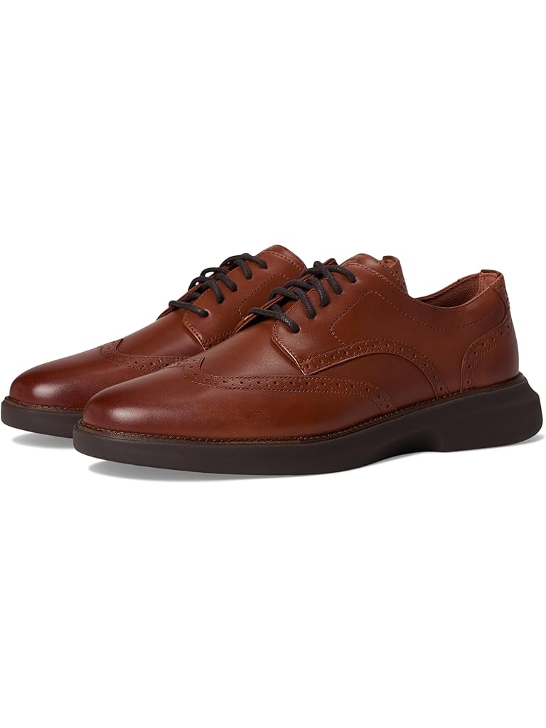 Beige Cole Haan Grand Shadowlite Wingtip Oxfords