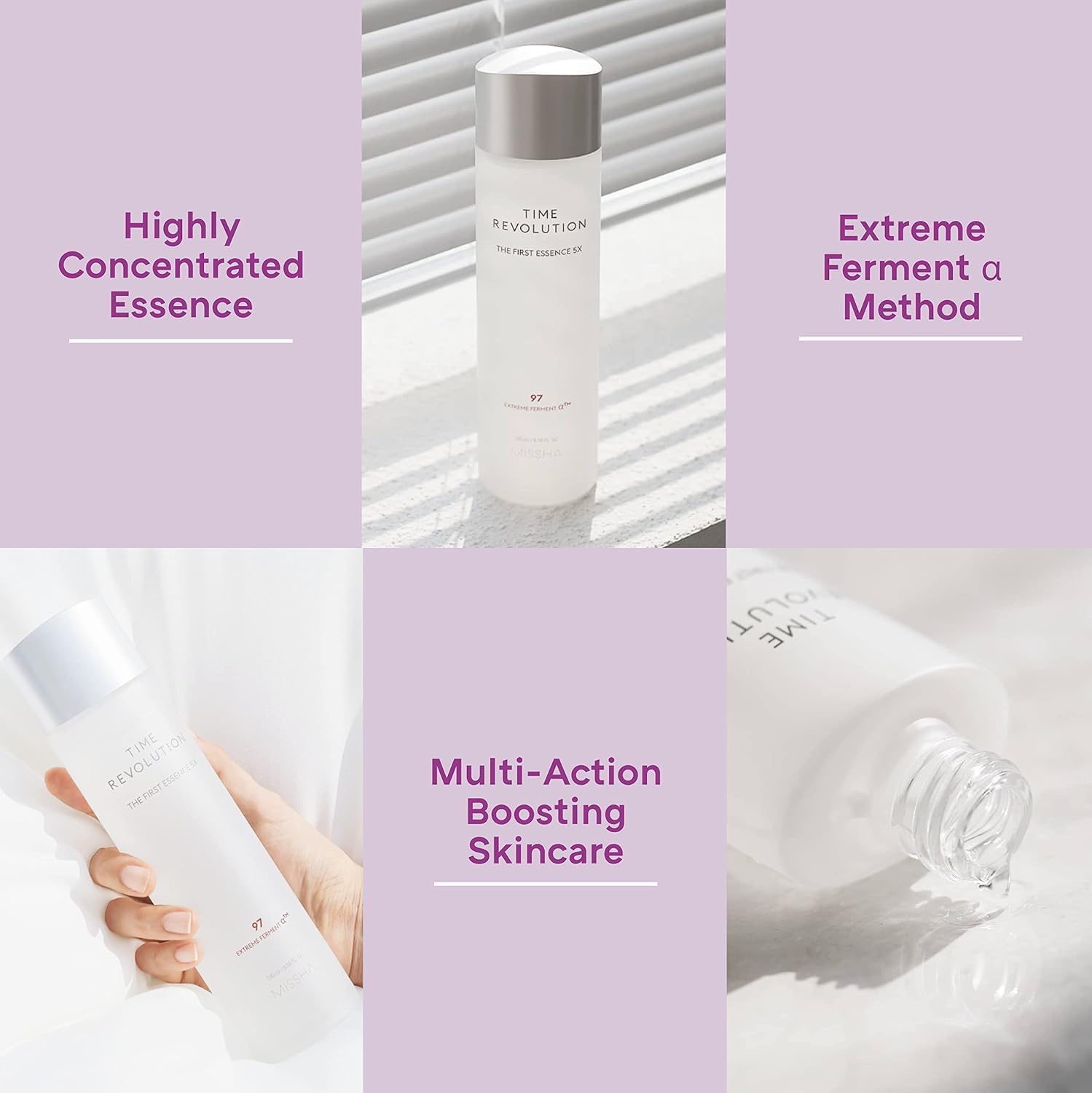 MISSHA Time Revolution The First Essence (5 generacji) 150 ml - Essencja/tonik, który nawilża i wygładza skórę, tworząc czystą bazę