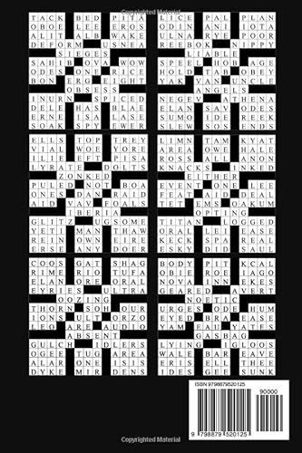 Easy Crossword Puzzles Book For Adults: Extra Large Print Crossword Puzzles Book With Solutions