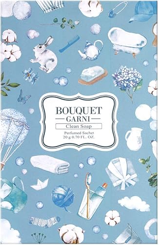 BOUQUET GARNI Sachet Clean Fragancia aromática, 2 unidades de 0.71 onzas cada uno, fragancia rica de larga duración, desodorante ambientador para