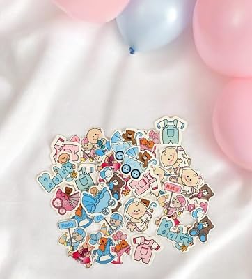 Chocozone Baby Girl & Boy Decorations for Baby Shower Hampers Decorations Basket 3D Gift Wrap Motivs (Pack of 100)