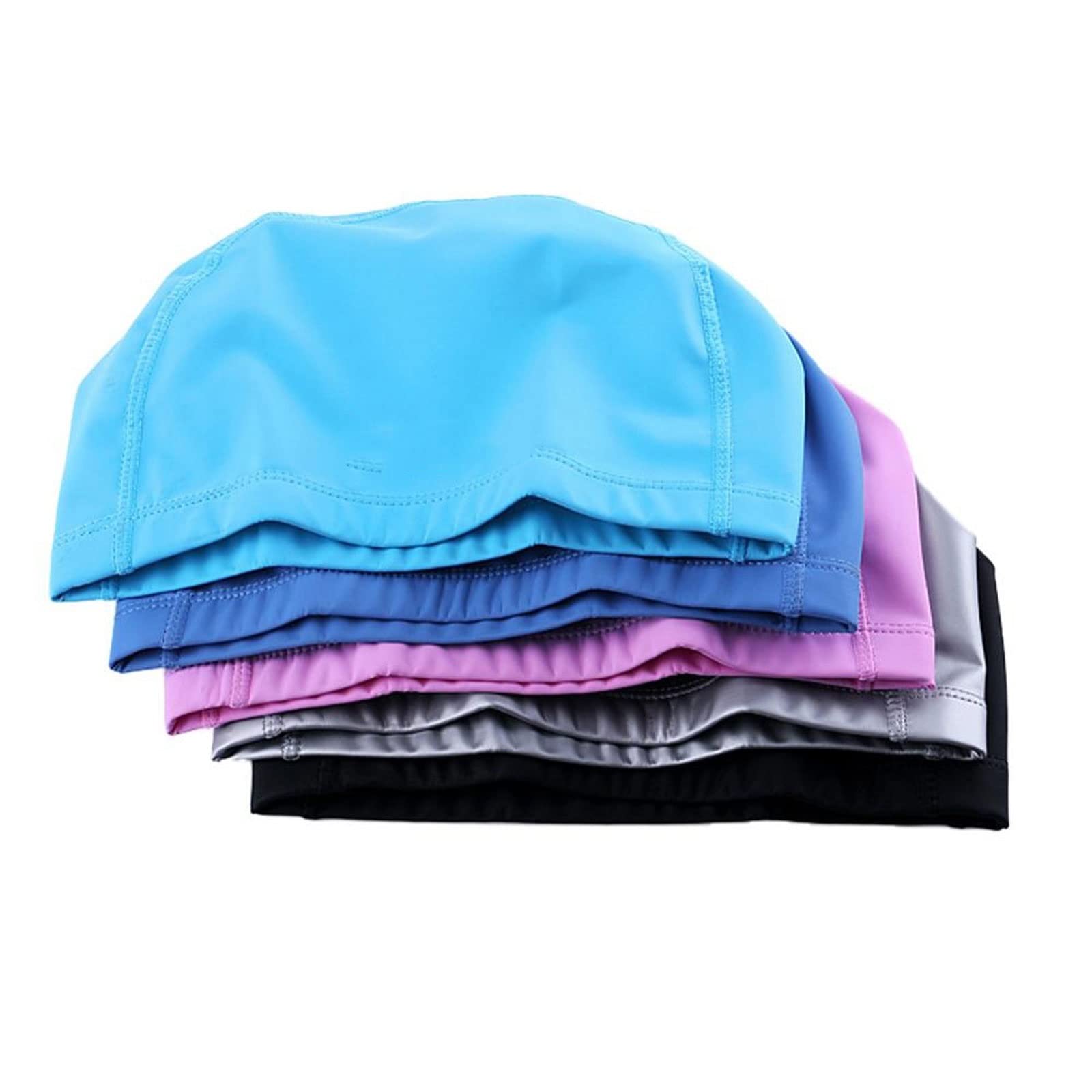 Bonnet de bain d'été pour homme et femme - Élastique et imperméable - En polyuréthane - Protège les oreilles - Cheveux longs - Pour le sport et la piscine