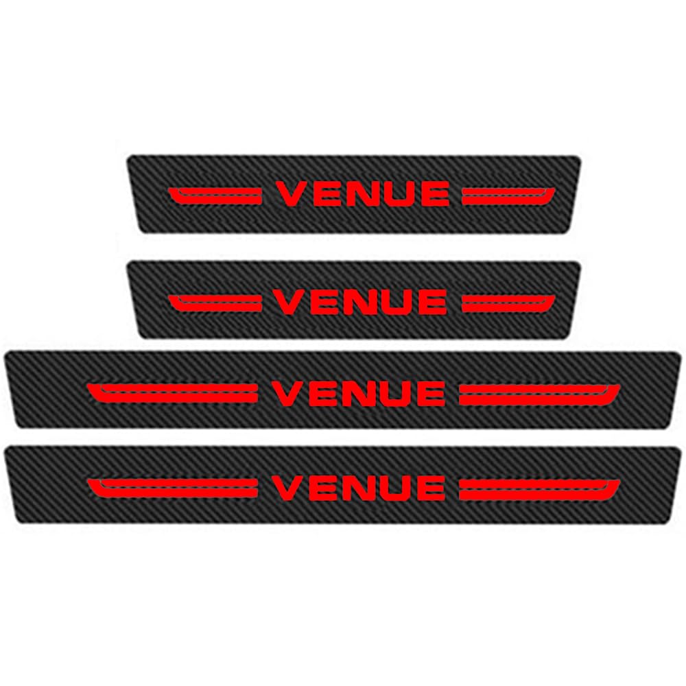 Sdyayfge A 4Pcs Kick Plates Car Door Sill Protector,For Hyundai Venue