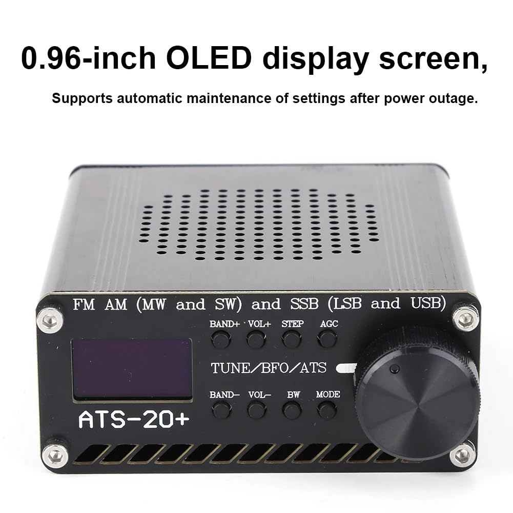 ATS-20+ Si4732 Full Band FM AM MW SW SSB Ricevitore Scanner-0.96 Pollici OLED Schermo FM AM SSB LSB USB con Antenna