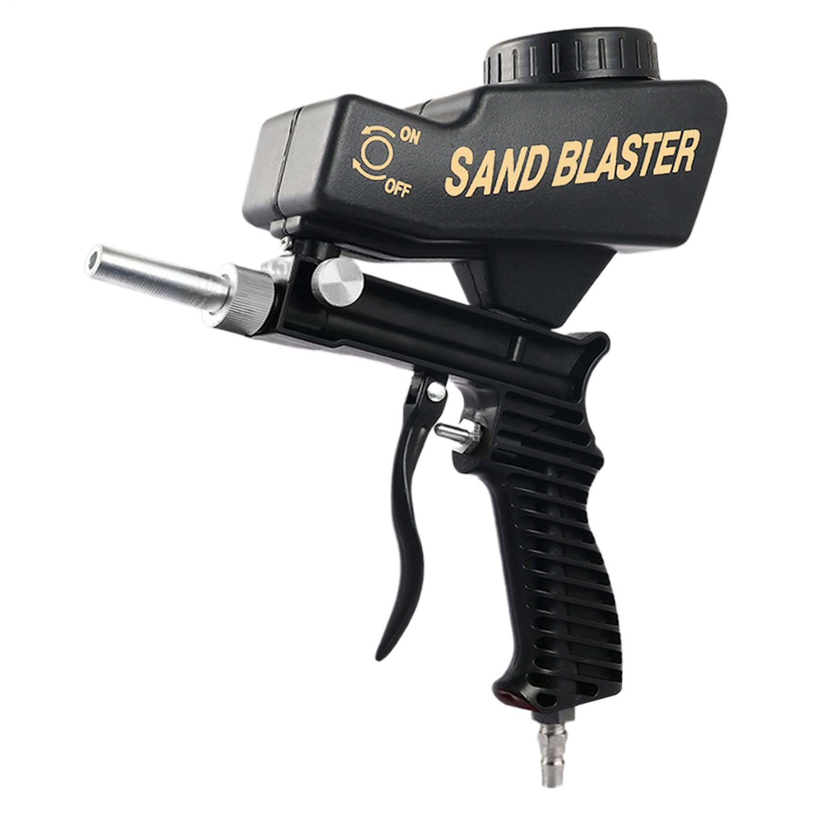 Sableuse - Pistolet de sablage avec raccord d'air comprimé - Appareil manuel - Éliminateur de rouille pour restauration - Protection du bois - Réparation automobile - Meubles industriels - Métal
