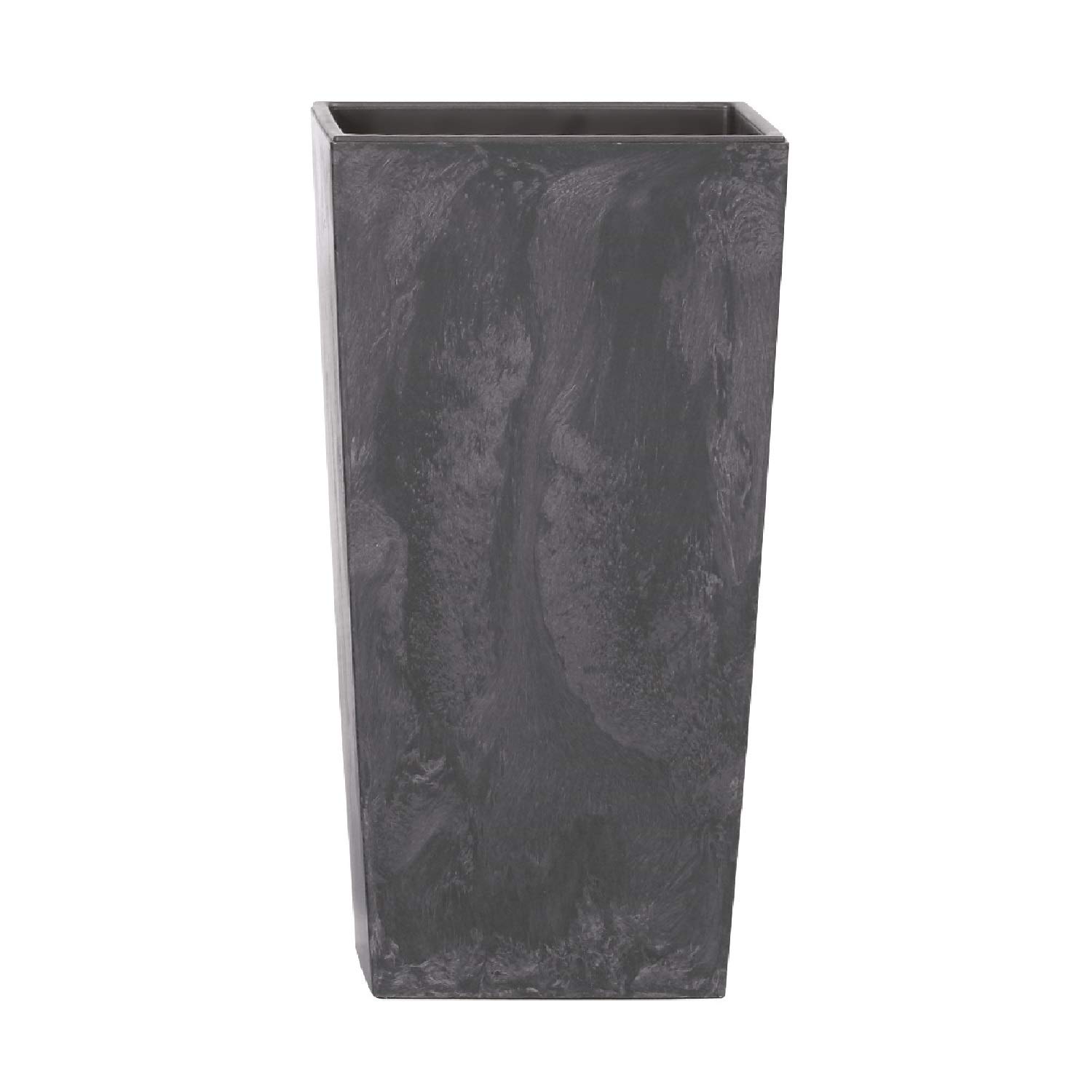 Prosperplast Anthracite Square Beton Effect 7.2L Urbi Planter With Tank, Dimensions (Mm) 170 X 170 X 325,