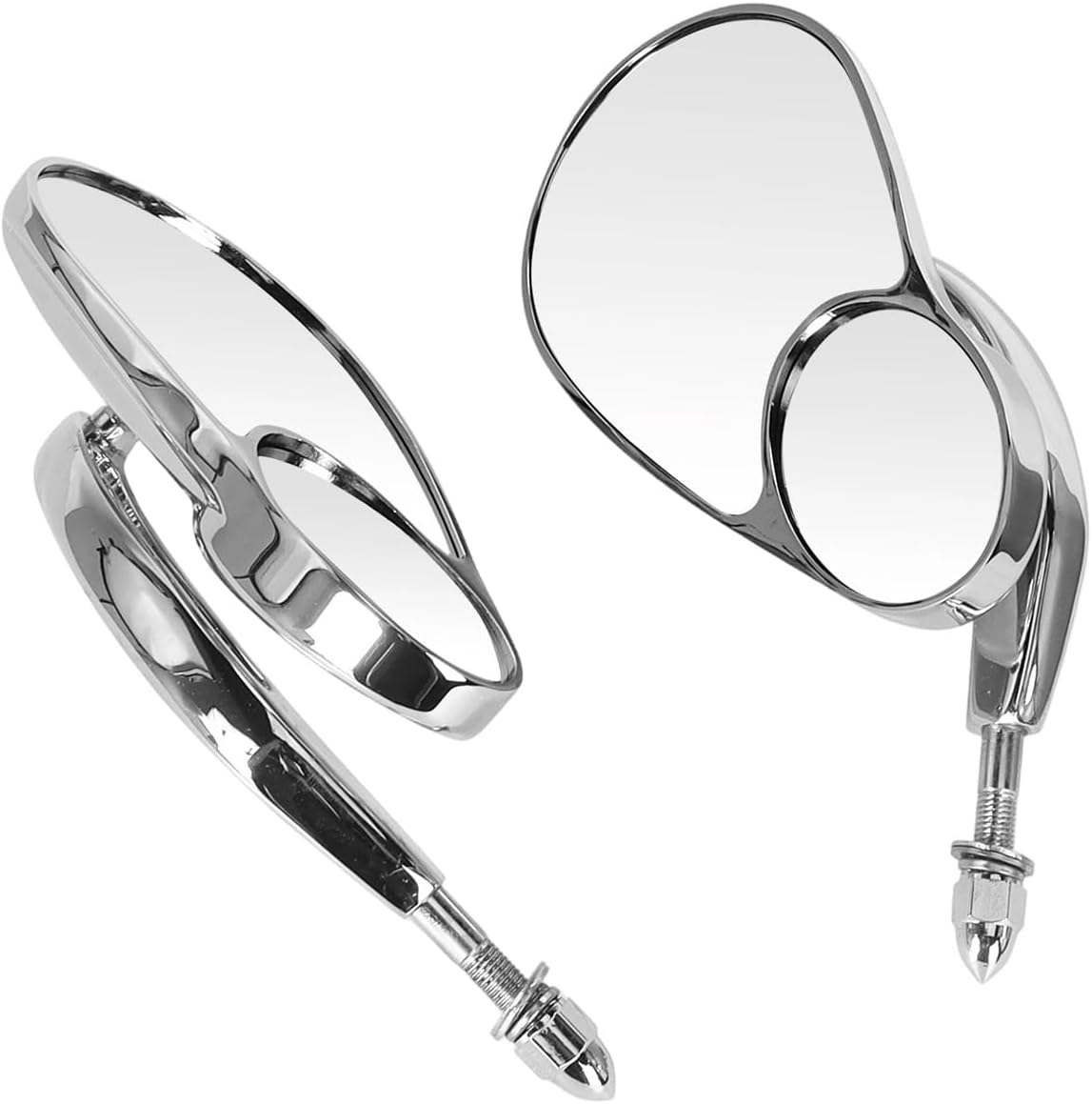 Rotating Motorcycle Rearview Glass with Wide View, Plating
