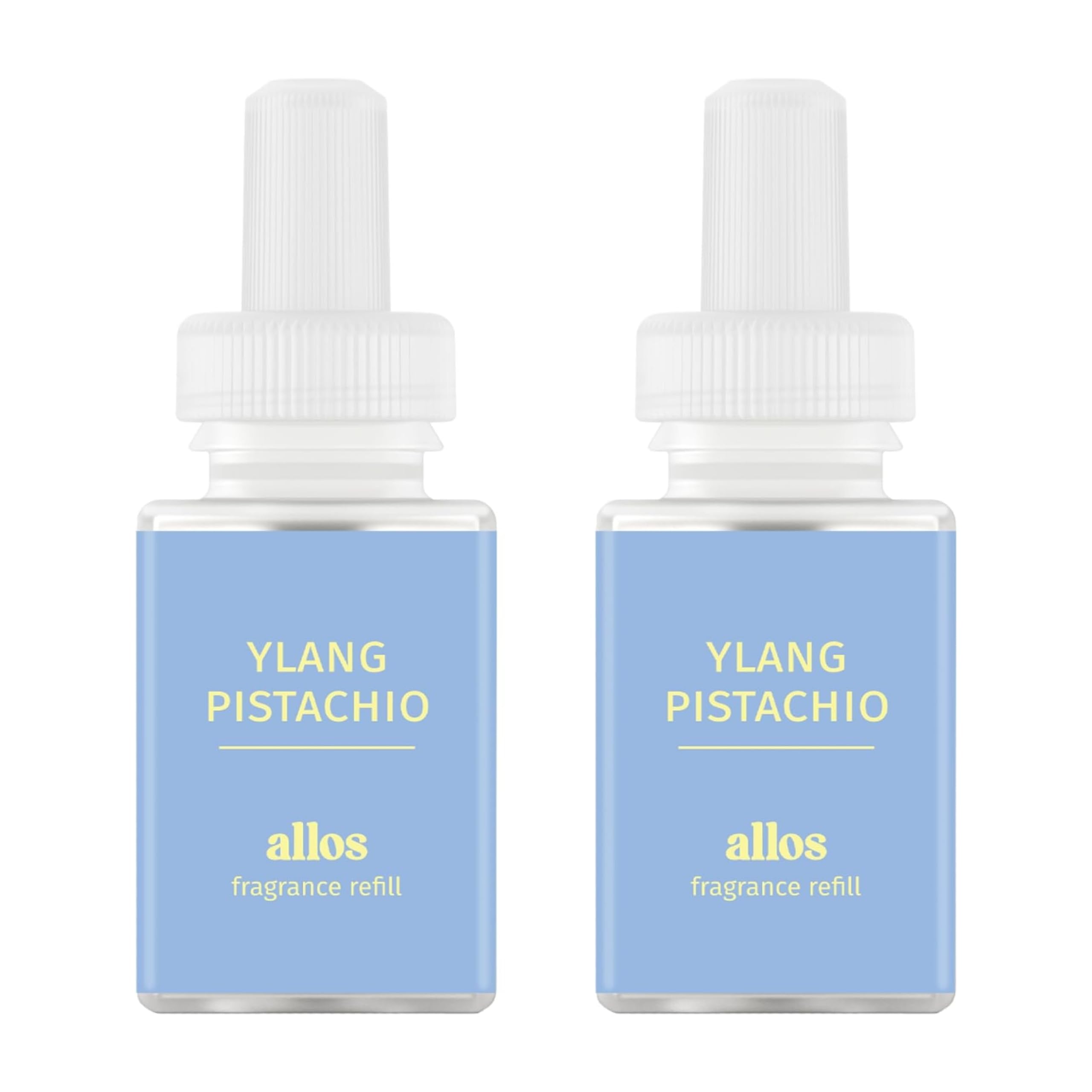 Pura and Allos - Fragrance Refill for Smart Home Air Diffusers - Aromatherapy Scents for Home - up to 120-Hours of Premium Fragrance per Vial - 2 Pack - Ylang Pistachio (Calm)